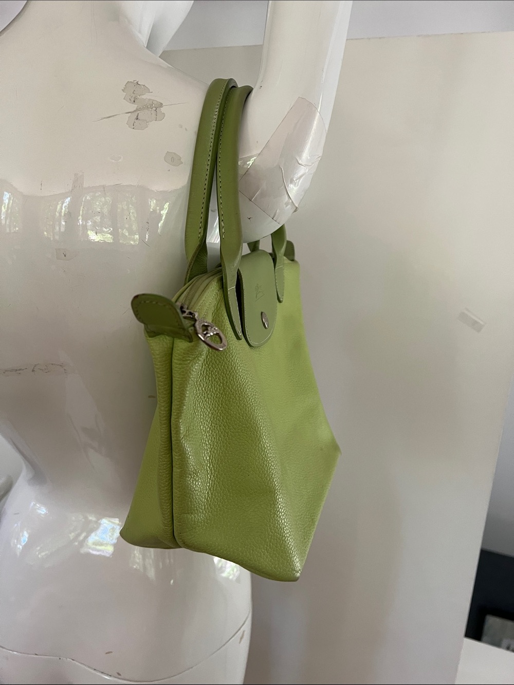 Longchamp Pebbled Leather Small Le Pliage Top Handle Zip Bag - Picture 15 of 15